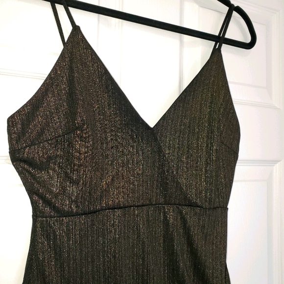 Black & Gold Cocktail Dress - Picture 3 of 4